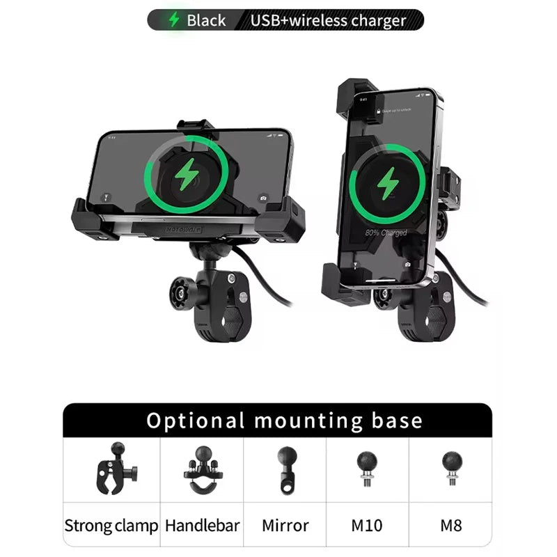 MOTOWOLF Holder Triangles Fixed Holder Wireless Charger